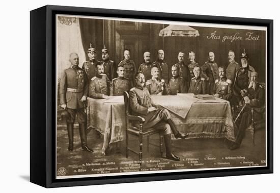Men Who Have Mobilised the German Nation: the Kaiser and His Chief Military-German photographer-Framed Premier Image Canvas