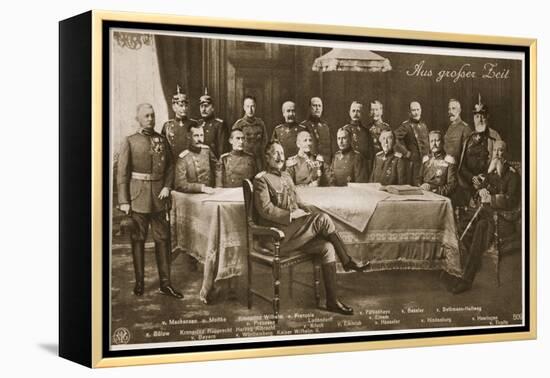 Men Who Have Mobilised the German Nation: the Kaiser and His Chief Military-German photographer-Framed Premier Image Canvas