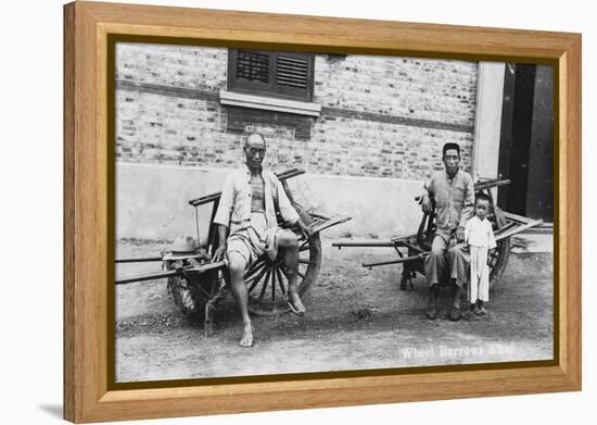 Men with Wheelbarrows, Vietnam, 20th Century-null-Framed Premier Image Canvas