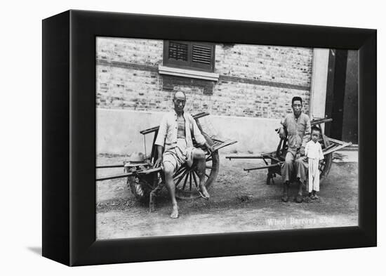 Men with Wheelbarrows, Vietnam, 20th Century-null-Framed Premier Image Canvas