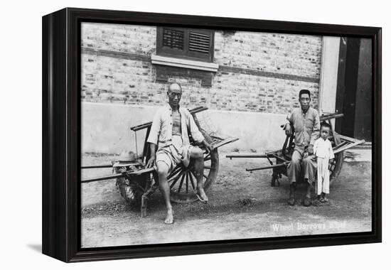 Men with Wheelbarrows, Vietnam, 20th Century-null-Framed Premier Image Canvas