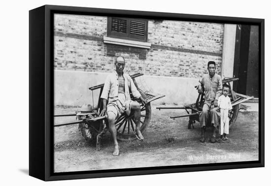 Men with Wheelbarrows, Vietnam, 20th Century-null-Framed Premier Image Canvas