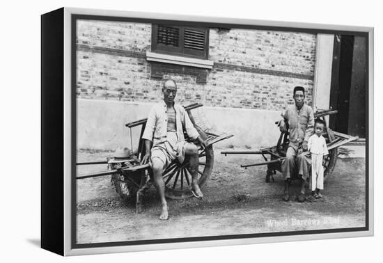 Men with Wheelbarrows, Vietnam, 20th Century-null-Framed Premier Image Canvas