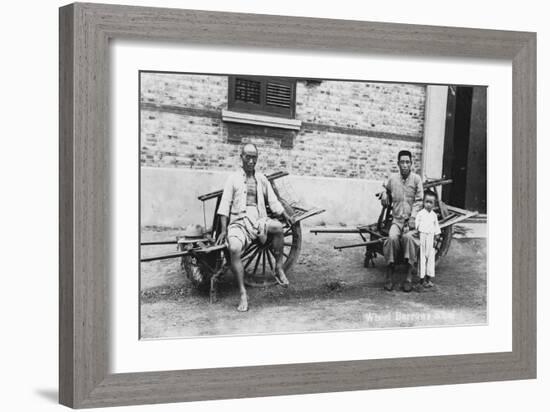 Men with Wheelbarrows, Vietnam, 20th Century-null-Framed Giclee Print