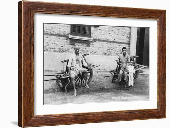 Men with Wheelbarrows, Vietnam, 20th Century-null-Framed Giclee Print