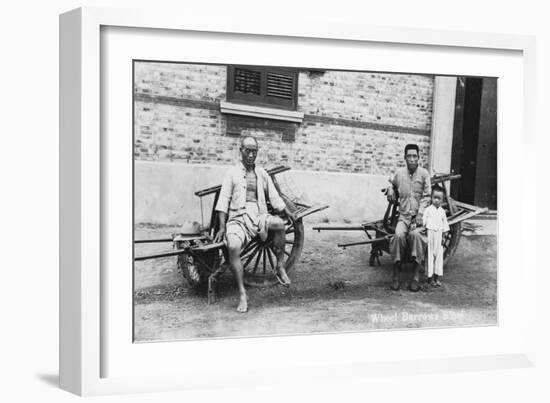 Men with Wheelbarrows, Vietnam, 20th Century-null-Framed Giclee Print