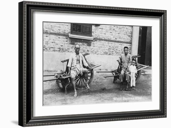 Men with Wheelbarrows, Vietnam, 20th Century-null-Framed Giclee Print