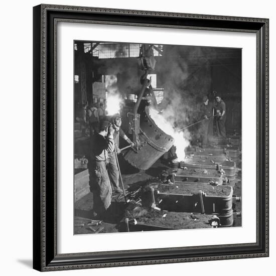 Men Working at the Iron and Steel Mill-Peter Stackpole-Framed Photographic Print