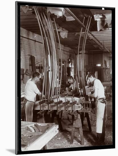 Men Working in a Piano Factory, 1907-Byron Company-Mounted Giclee Print