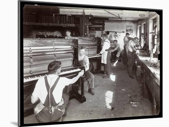 Men Working in the Hardman, Peck and Co. Piano Factory, New York, 1907-Byron Company-Mounted Giclee Print