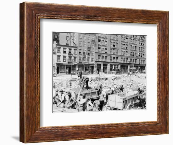 Men Working on Centre Street-null-Framed Photographic Print