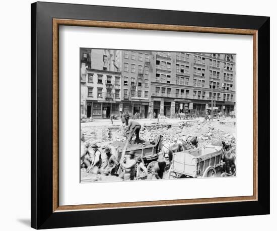 Men Working on Centre Street-null-Framed Photographic Print