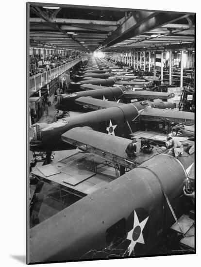 Men Working on Consolidated Aircrafts-Eliot Elisofon-Mounted Photographic Print