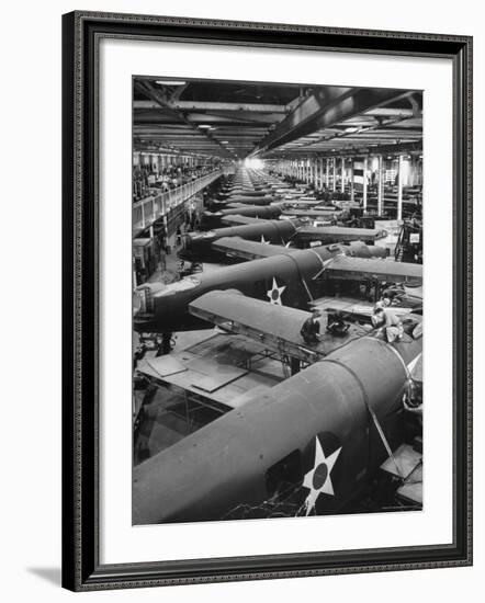 Men Working on Consolidated Aircrafts-Eliot Elisofon-Framed Photographic Print