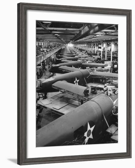 Men Working on Consolidated Aircrafts-Eliot Elisofon-Framed Photographic Print