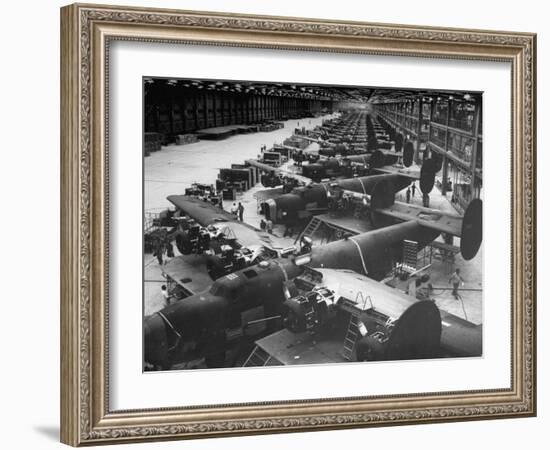 Men Working on Consolidated Aircrafts-Dmitri Kessel-Framed Photographic Print