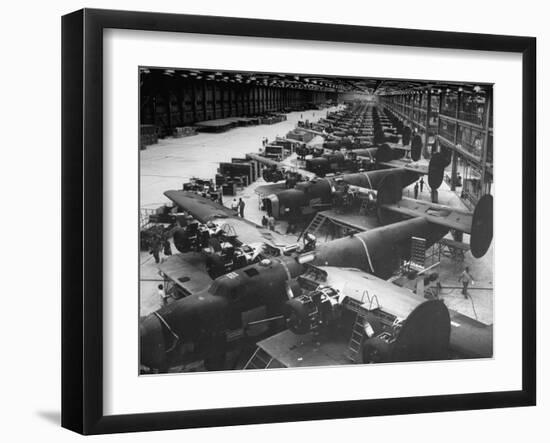 Men Working on Consolidated Aircrafts-Dmitri Kessel-Framed Photographic Print