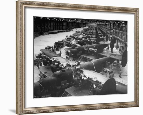 Men Working on Consolidated Aircrafts-Dmitri Kessel-Framed Photographic Print