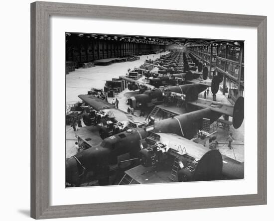 Men Working on Consolidated Aircrafts-Dmitri Kessel-Framed Photographic Print