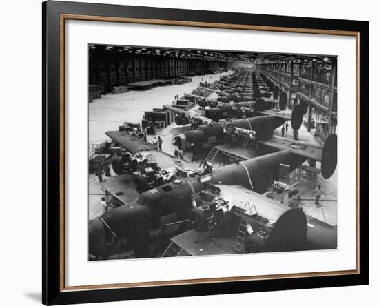 Men Working on Consolidated Aircrafts-Dmitri Kessel-Framed Photographic Print