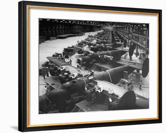 Men Working on Consolidated Aircrafts-Dmitri Kessel-Framed Photographic Print