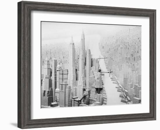 Men Working on Consolidated Edison's Condensation of New York City at the World's Fair, 1939-Margaret Bourke-White-Framed Photographic Print