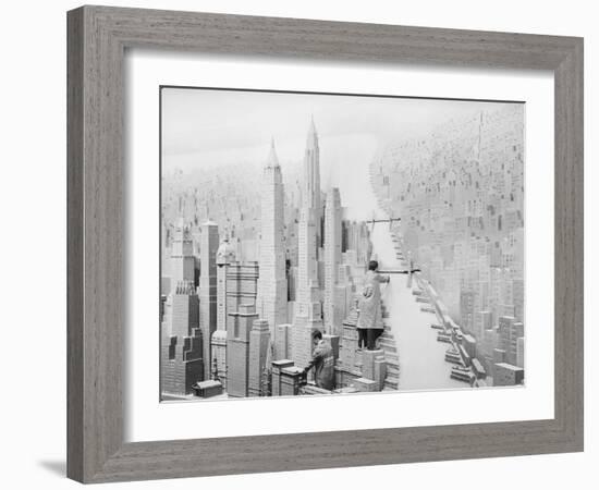 Men Working on Consolidated Edison's Condensation of New York City at the World's Fair, 1939-Margaret Bourke-White-Framed Photographic Print