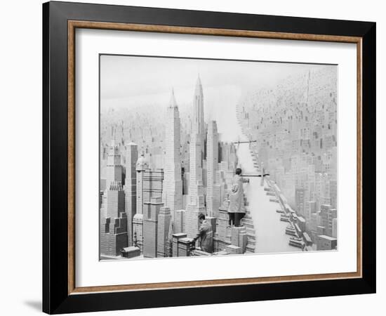 Men Working on Consolidated Edison's Condensation of New York City at the World's Fair, 1939-Margaret Bourke-White-Framed Photographic Print