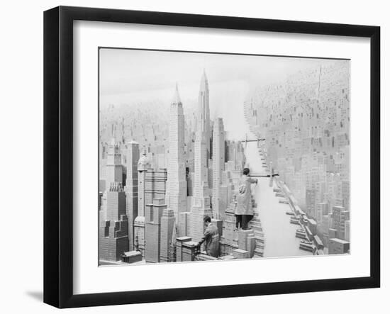 Men Working on Consolidated Edison's Condensation of New York City at the World's Fair, 1939-Margaret Bourke-White-Framed Photographic Print