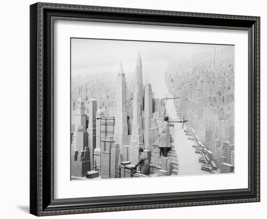 Men Working on Consolidated Edison's Condensation of New York City at the World's Fair, 1939-Margaret Bourke-White-Framed Photographic Print