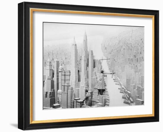 Men Working on Consolidated Edison's Condensation of New York City at the World's Fair, 1939-Margaret Bourke-White-Framed Photographic Print