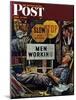 "Men Working," Saturday Evening Post Cover, April 12, 1947-Stevan Dohanos-Mounted Giclee Print