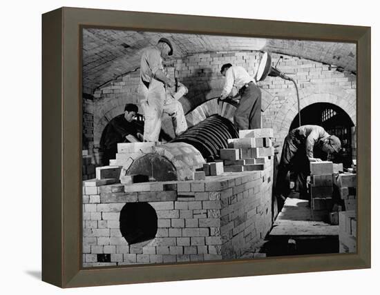 Men Working the Open Hearth Mill-William Vandivert-Framed Premier Image Canvas