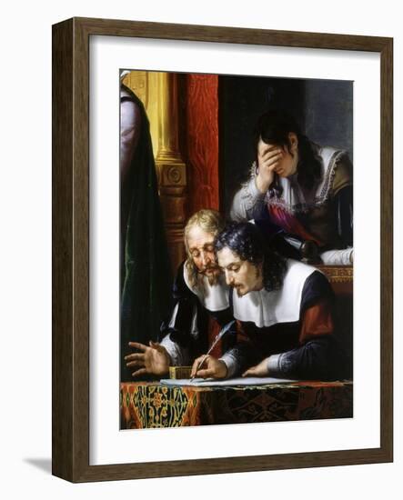 Men Writing from King Gustavus Adolphus of Sweden, 1594-1632-Pelagio Palagi-Framed Giclee Print