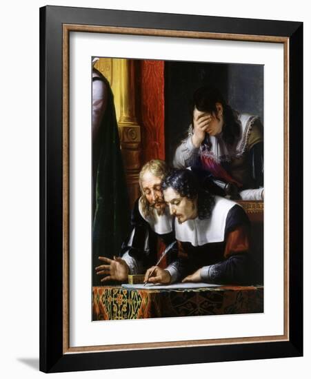 Men Writing from King Gustavus Adolphus of Sweden, 1594-1632-Pelagio Palagi-Framed Giclee Print