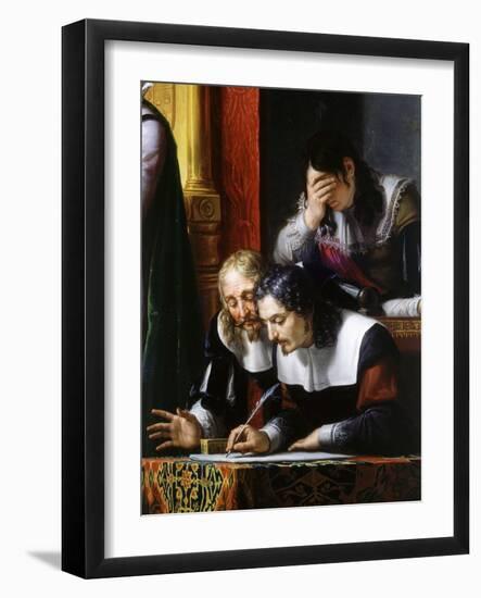 Men Writing from King Gustavus Adolphus of Sweden, 1594-1632-Pelagio Palagi-Framed Giclee Print