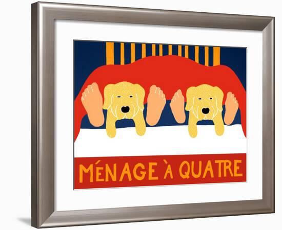 Menage A Quatre Yelllow Yellow-Stephen Huneck-Framed Giclee Print