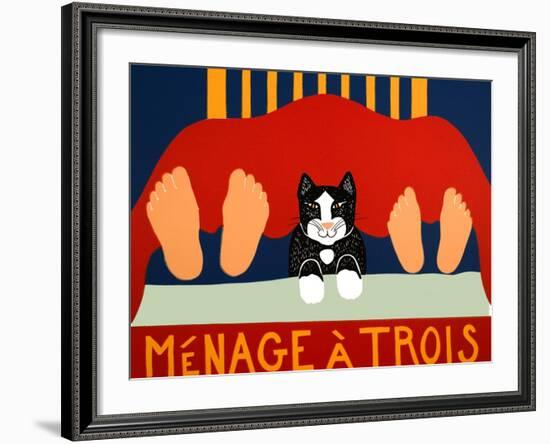 Menage A Trois Black Cat-Stephen Huneck-Framed Giclee Print