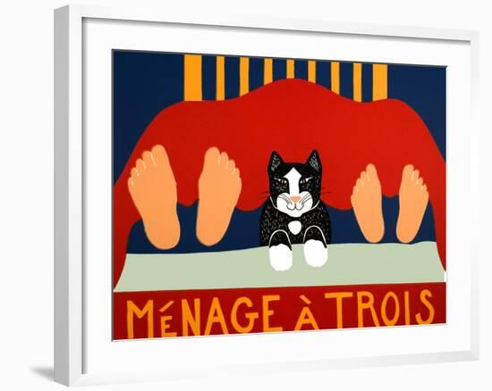 Menage A Trois Black Cat-Stephen Huneck-Framed Giclee Print