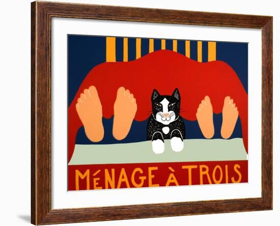 Menage A Trois Black Cat-Stephen Huneck-Framed Giclee Print