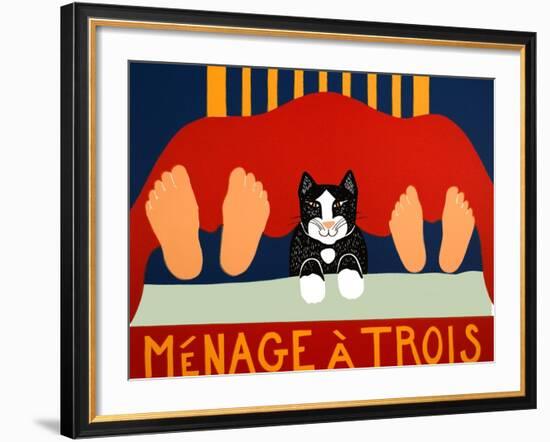 Menage A Trois Black Cat-Stephen Huneck-Framed Giclee Print