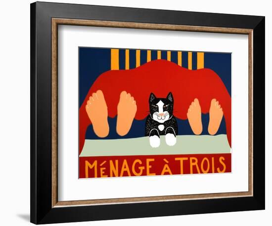 Menage A Trois Black Cat-Stephen Huneck-Framed Giclee Print