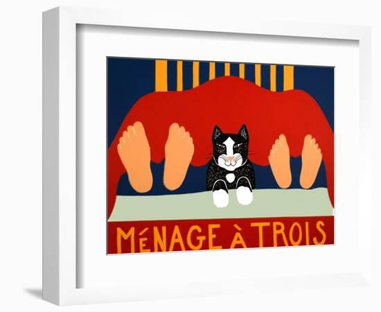 Menage A Trois Black Cat-Stephen Huneck-Framed Giclee Print