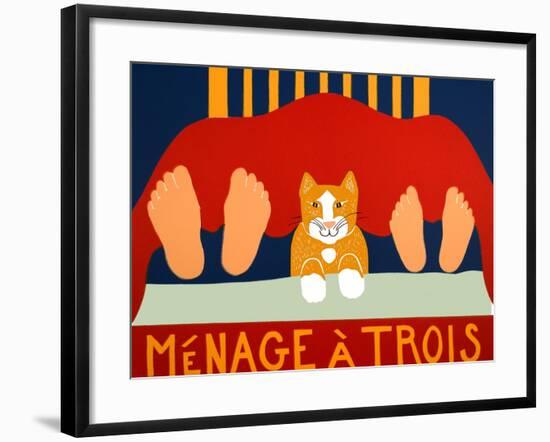 Menage A Trois Cat-Stephen Huneck-Framed Giclee Print