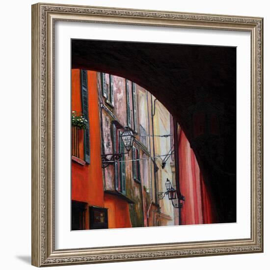 Menaggio lanterns, 2012,-Helen White-Framed Giclee Print