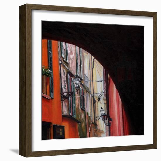 Menaggio lanterns, 2012,-Helen White-Framed Giclee Print