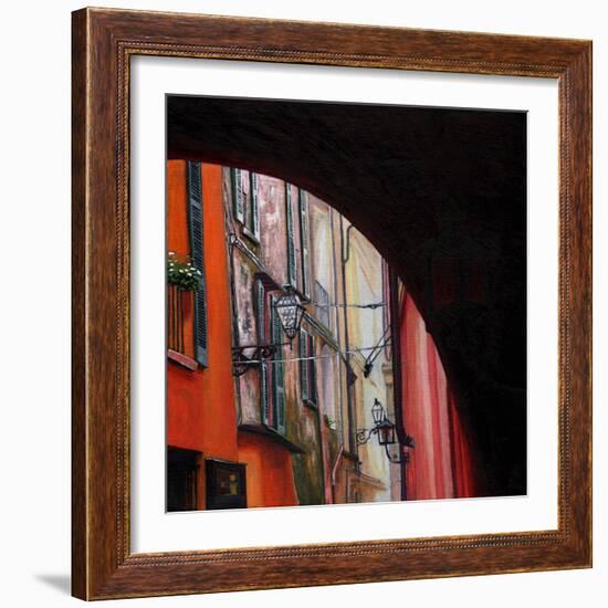 Menaggio lanterns, 2012,-Helen White-Framed Giclee Print