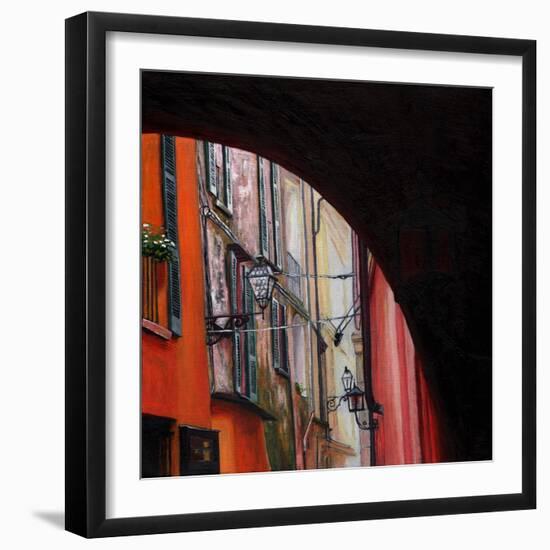 Menaggio lanterns, 2012,-Helen White-Framed Giclee Print