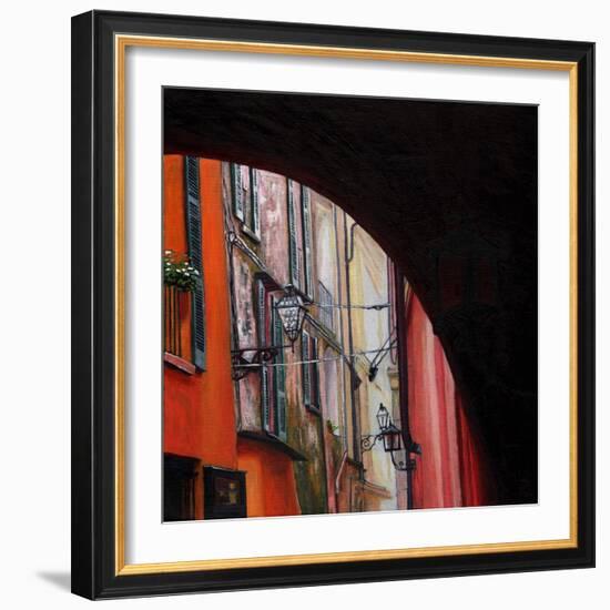 Menaggio lanterns, 2012,-Helen White-Framed Giclee Print