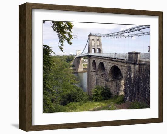 Menai Bridge, Anglesey, North Wales, Wales, United Kingdom, Europe-Raj Kamal-Framed Photographic Print